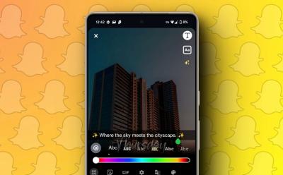AI captions generated in Snapchat