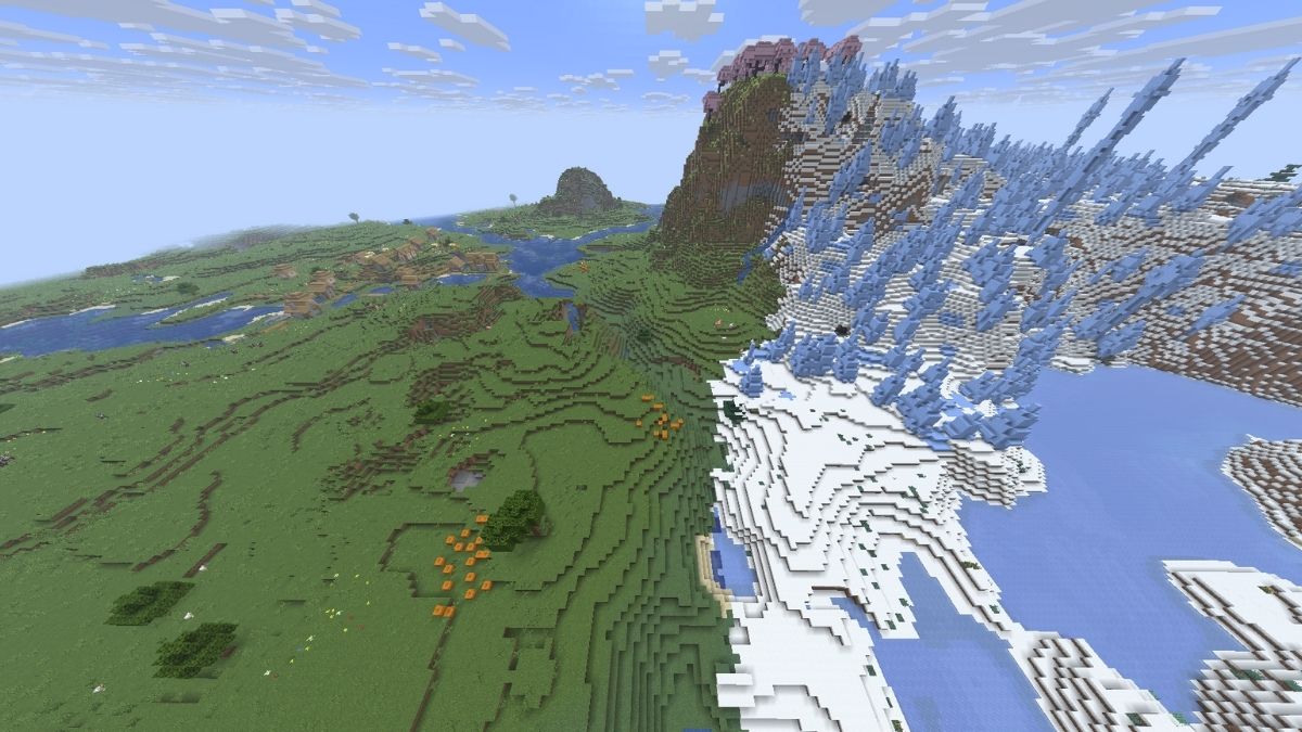 Minecraft Frozen Peaks Seed for Building