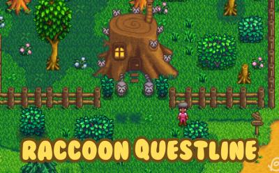 Raccoons Stardew Valley - Full family of raccoons in Stardew Valley 1.6