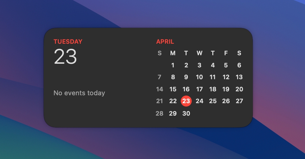 Calendar Widget