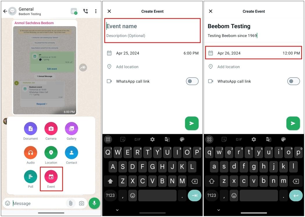How to Create Events in WhatsApp Communities | Beebom