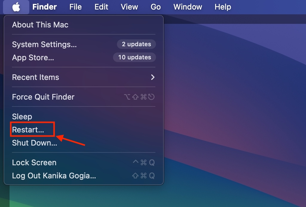 How to Restart a Mac