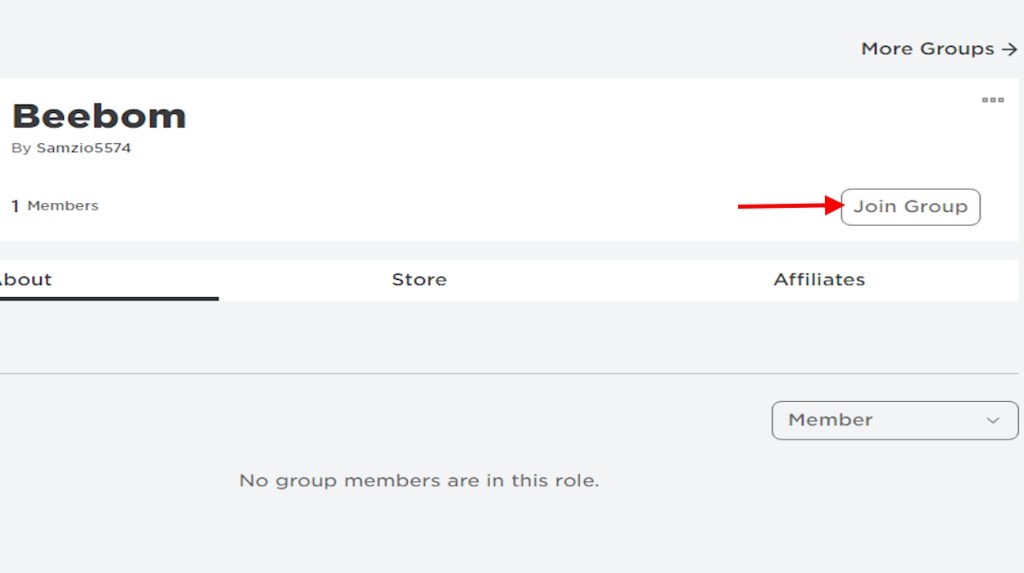 Join Roblox Group on PC