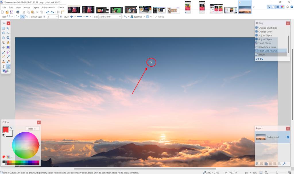 Paint.NET interface