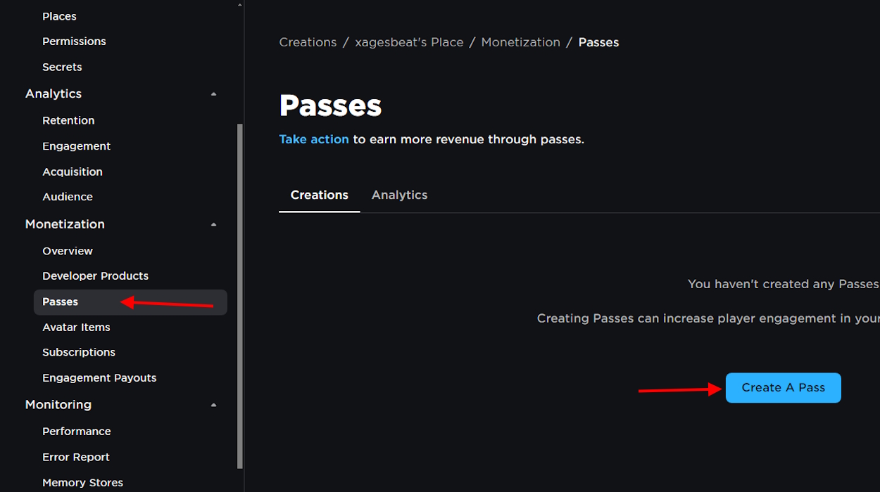 How To Make A Game Pass In Roblox Guide Beebom Passes Option To Create A Pass 