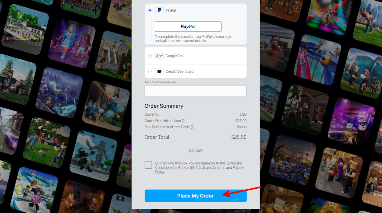 How To Give Robux To Friends In Roblox Beebom Select Purchase Option And Place Order To Give Robux