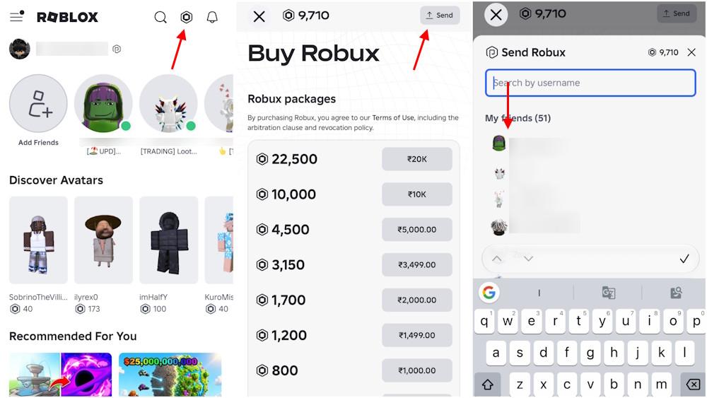 75 Robux Transaction Mobile How to Give Robux to Friends in Roblox | Beebom