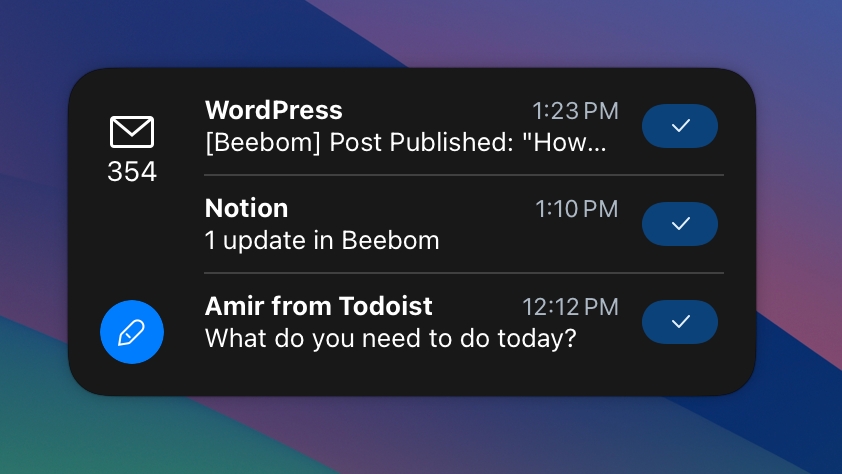 Spark Mail Widget
