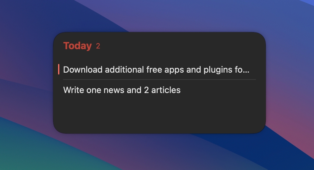 Todoist Widget