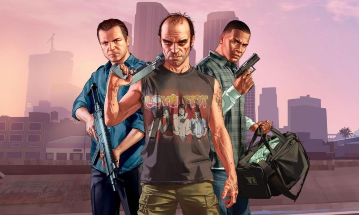 Michael, Trevor, and Franklin in GTA 5 Key Art