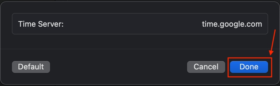 Change Time Server on MacBook