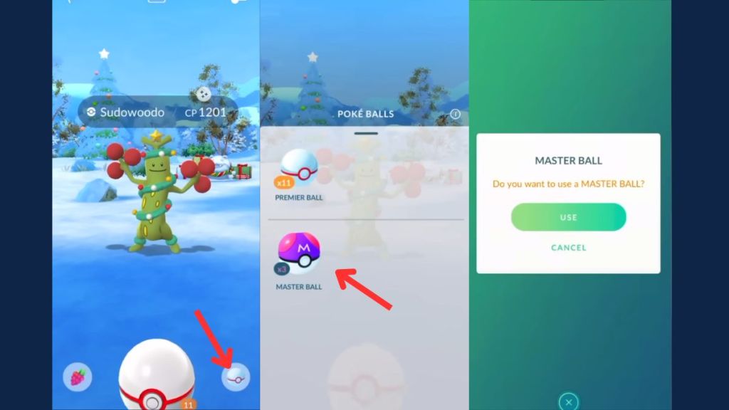 How to use Master Ball in Pokemon GO