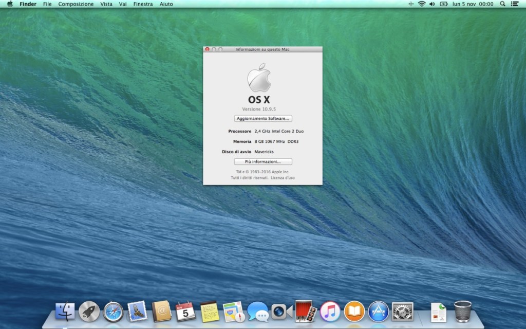 Mac screenshot showcasing the highlight software features of macOS version OS X 10.9