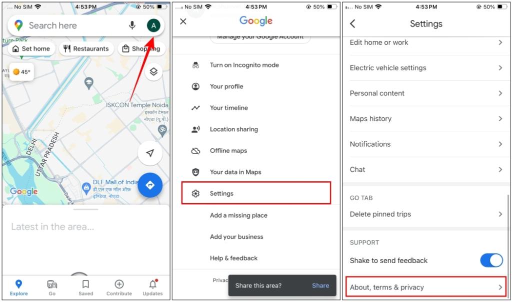 GOOGLE MAPS PREVIEW BUT NO START visual data 7