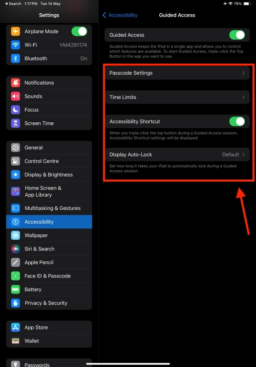 Other Adjustments for Guided Access