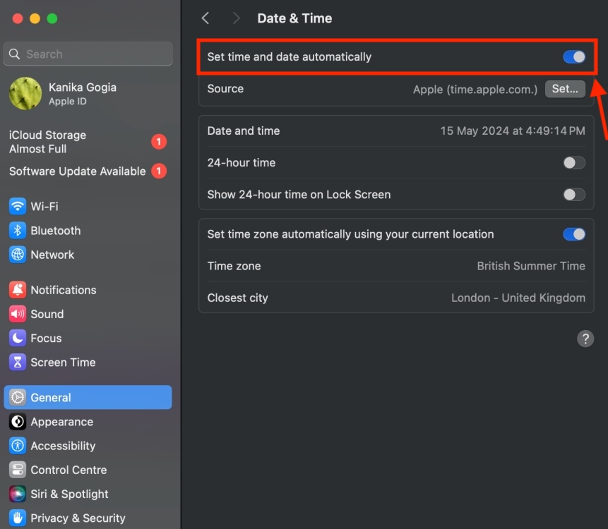 Turn ON Location Services on Mac
