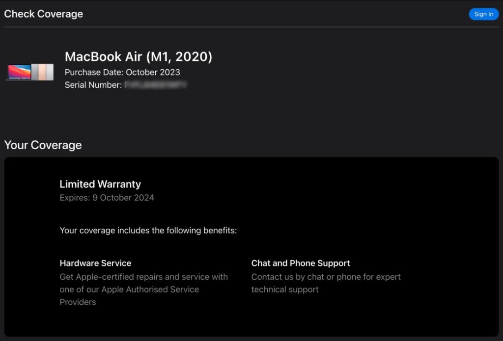 Verify Serial Number of a MacBook
