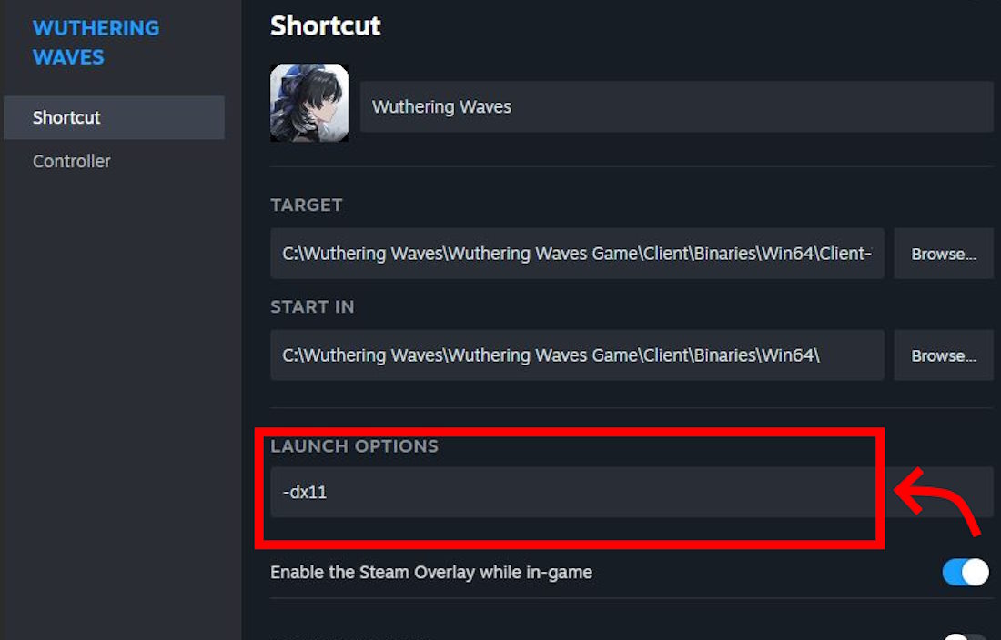 How To Fix Wuthering Waves Fatal Error Beebom Write The Command Line In Launcher Option And Close It. Now Run Wuthering Waves Through Steam To Run The Game And Minimize The Fatal Error Crash 