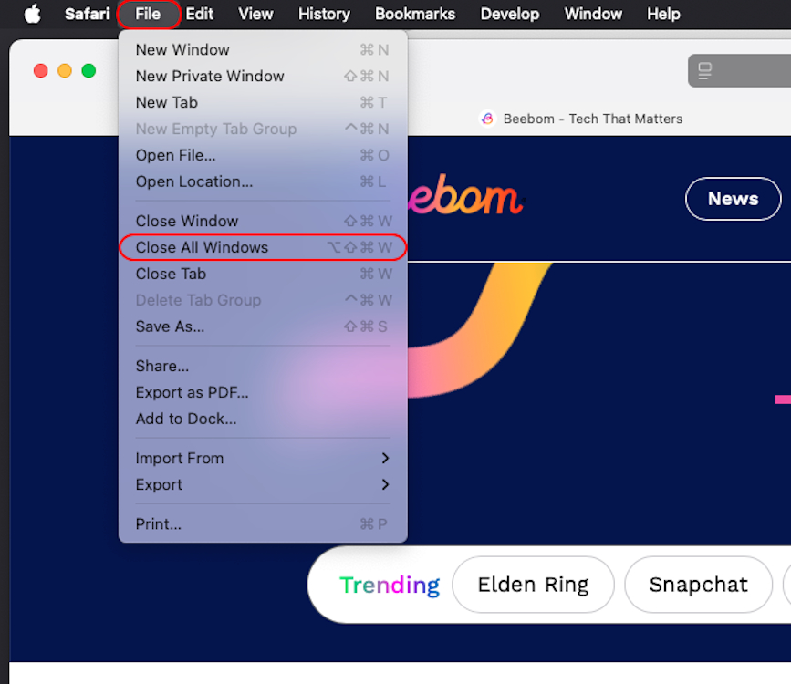 Closing all Incognito Windows at once on Chrome for Mac