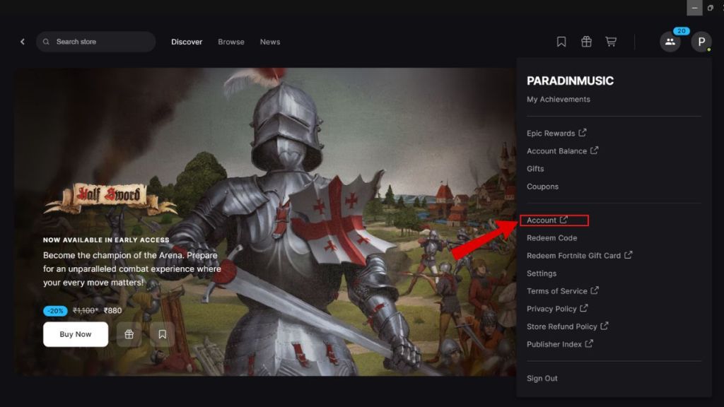 Fortnite 2FA Account