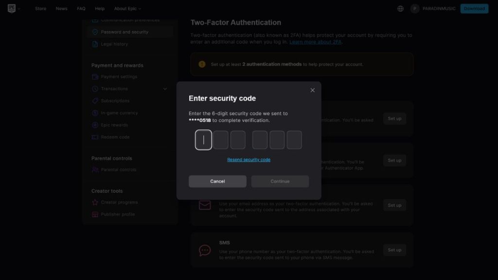 How to Enable Fortnite 2FA Enter Code