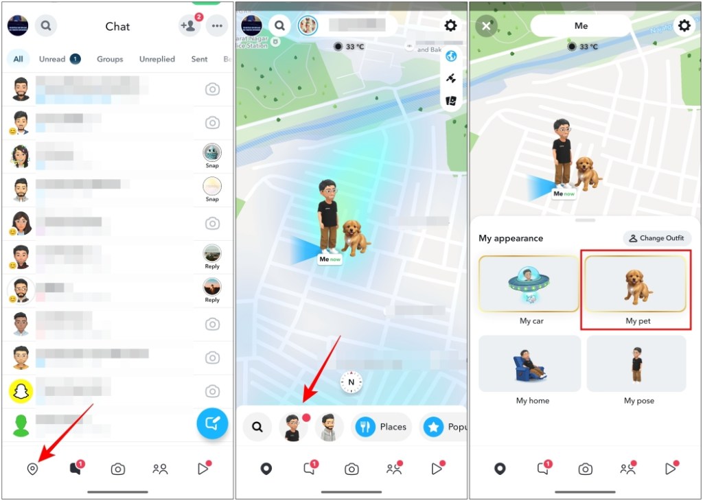 Snapchat Map My Pet