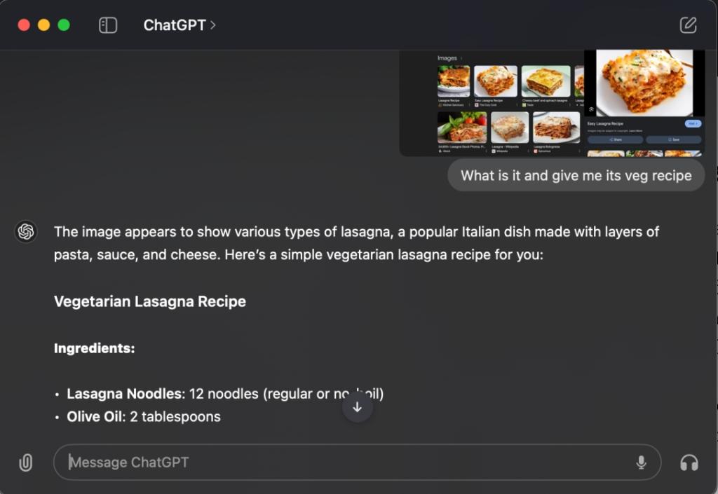 Take Screenshots in ChatGPT macOS app
