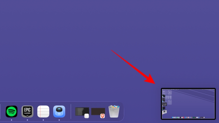 Click on the Screenshot thumbnail on Mac