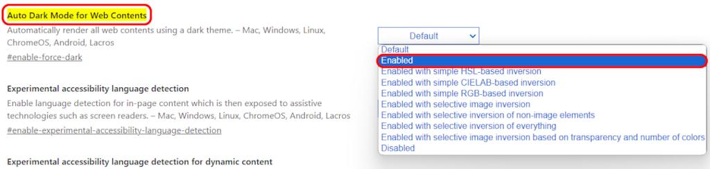 Enabling Auto Dark Mode Chrome Flag on Desktop App