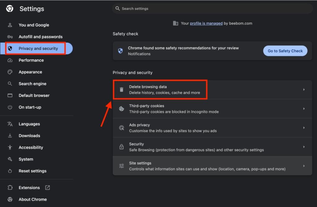How to Delete Chrome cache