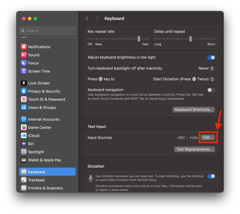 How to change macOS keyboard language