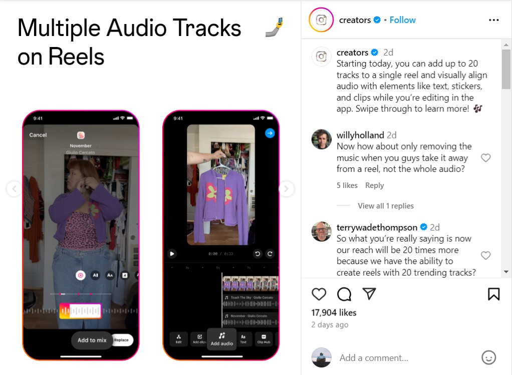 Instagram-Multiple-Songs-in-Reels-Previe
