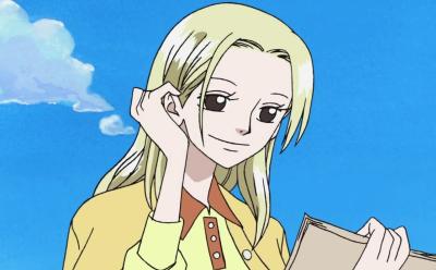 Kaya reading in One Piece