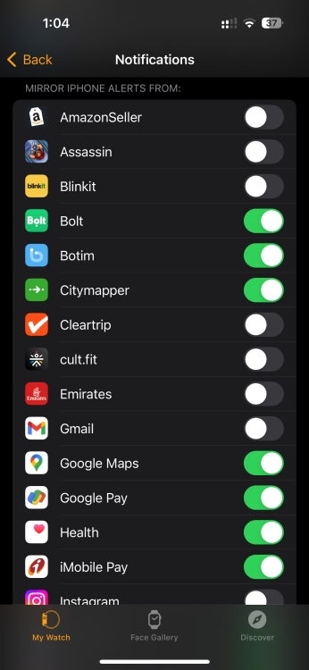 Limit iPhone Notifications on Apple Watch