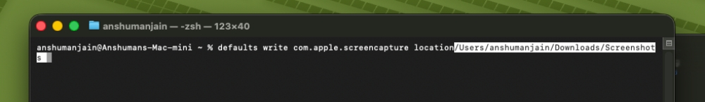 New location to save screenshots in macOS