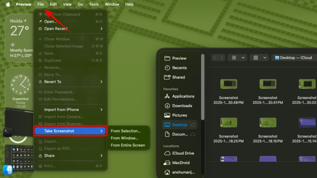 New location to save screenshots in macOS