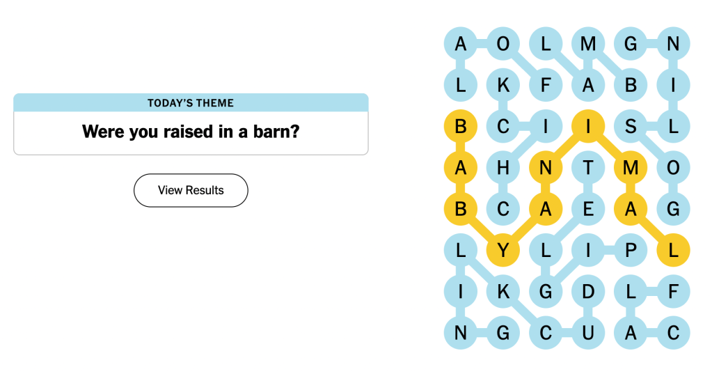 NYT Strands answer for July 16