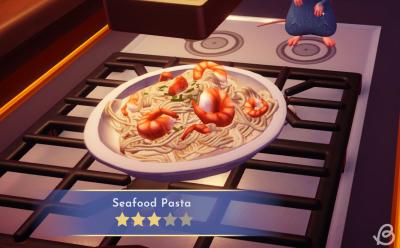 How to make seafood pasta in Disney Dreamlight Valley
