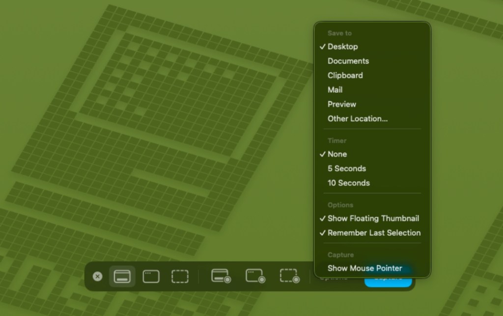 Screen Capture Tool in macOS Tahoe