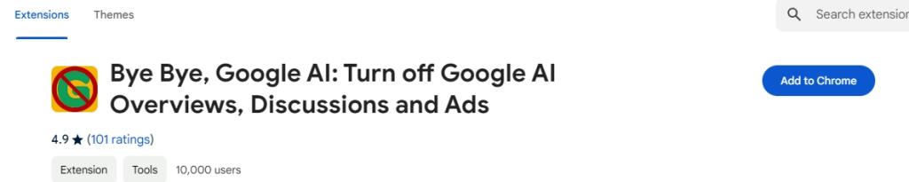 bye bye google ai extension