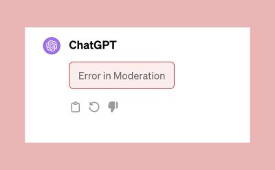 fix chatgpt error in moderation