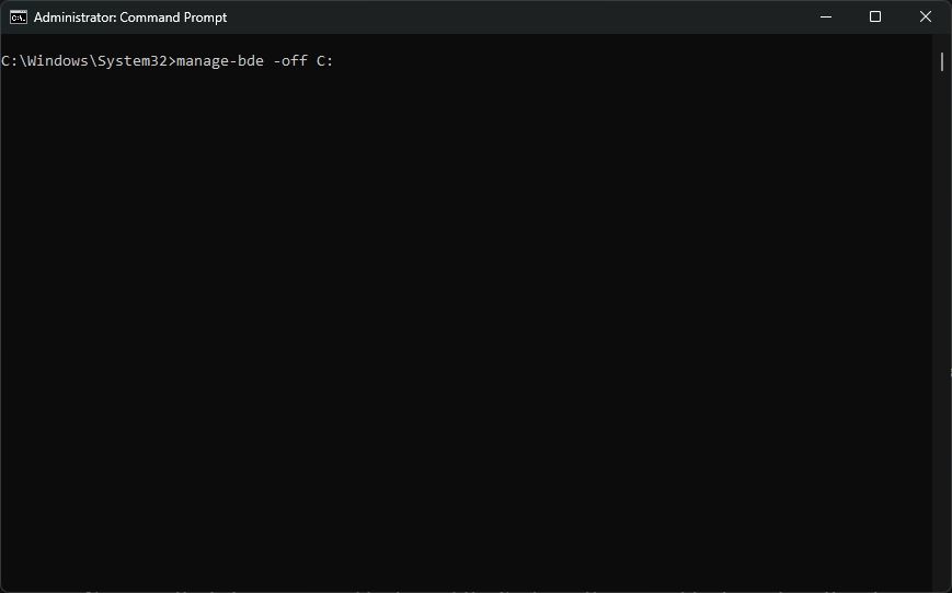 manage bde turn off bitlocker