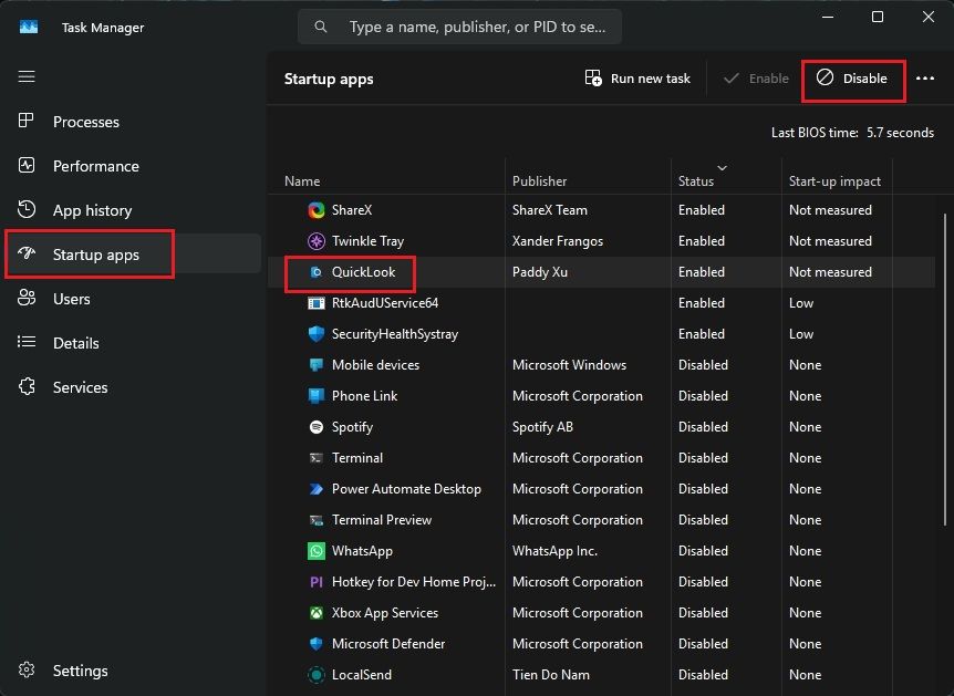 prevent startup apps windows 11 task manager