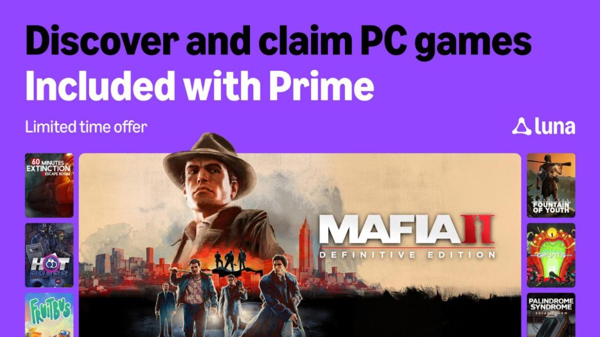 Mafia Definitive Edition and More in Amazon Prime Gaming