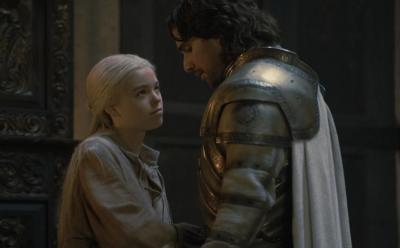 Rhaenyra and Ser Criston Cole from House of the Dragon