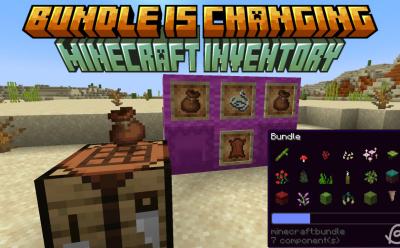 Bundle item and its tooltip with 18 visible items in Minecraft