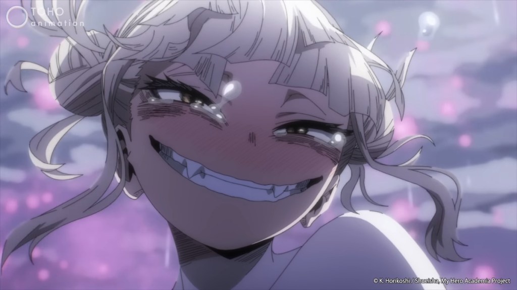 Himiko Toga smiling in My Hero Academia anime.