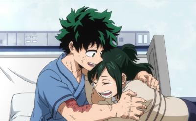 Izuku and Inko Midoriya in MHA