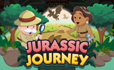 Jurassic Journey event Monopoly GO cover
