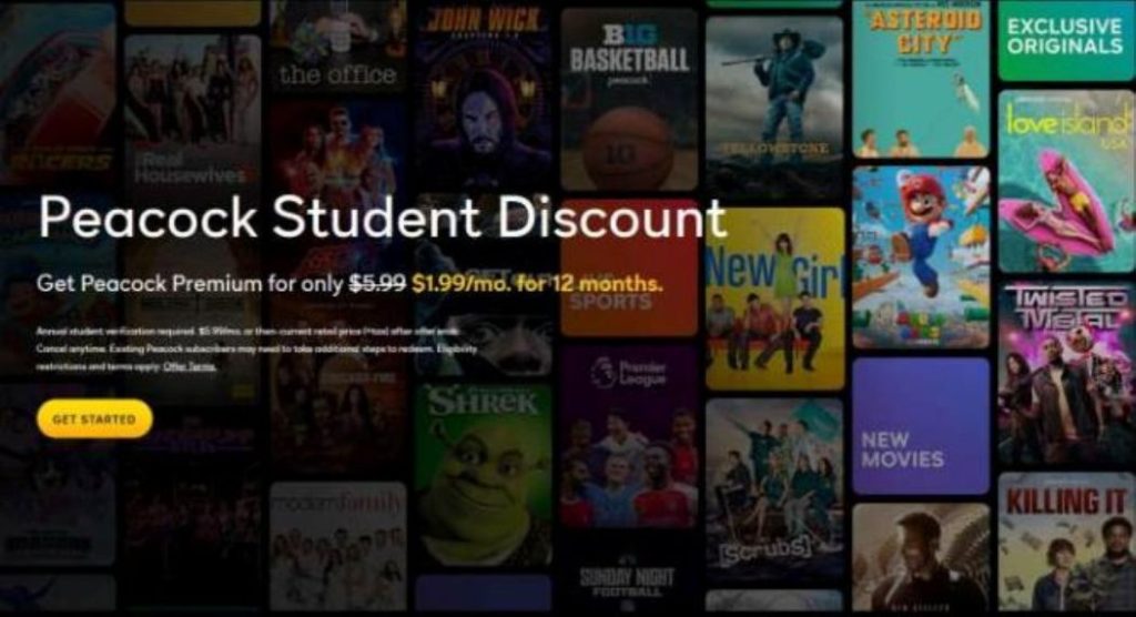 Peacock Student Discount